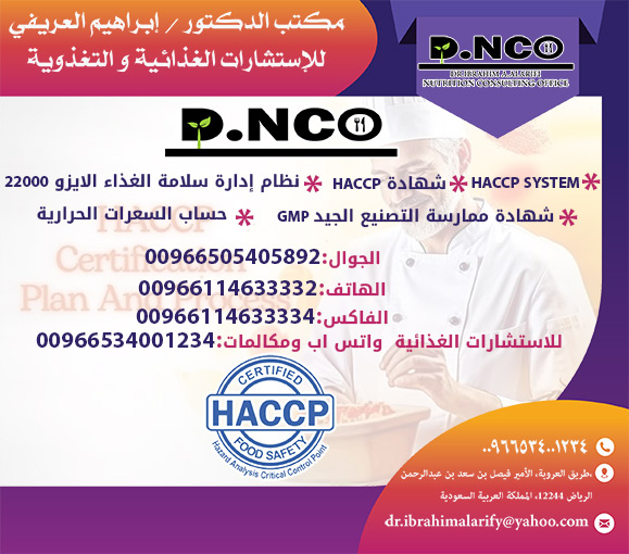 أهمية شهادة HACCP 